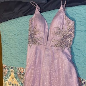 Long ball gown closed back